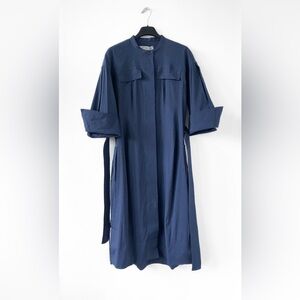 MM Lafleur Melissa Dress Stretch Linen - Blueberry